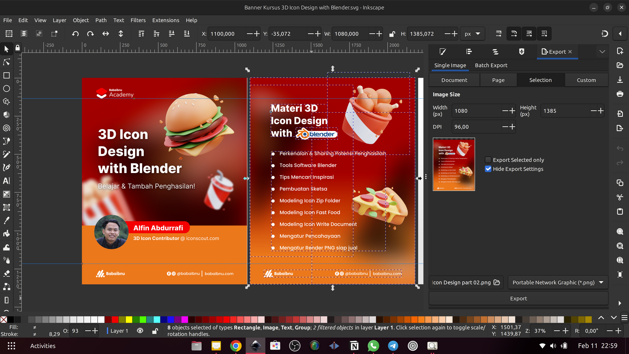 Ekspor Carrousel Feed Instagram – Inkscape.ID