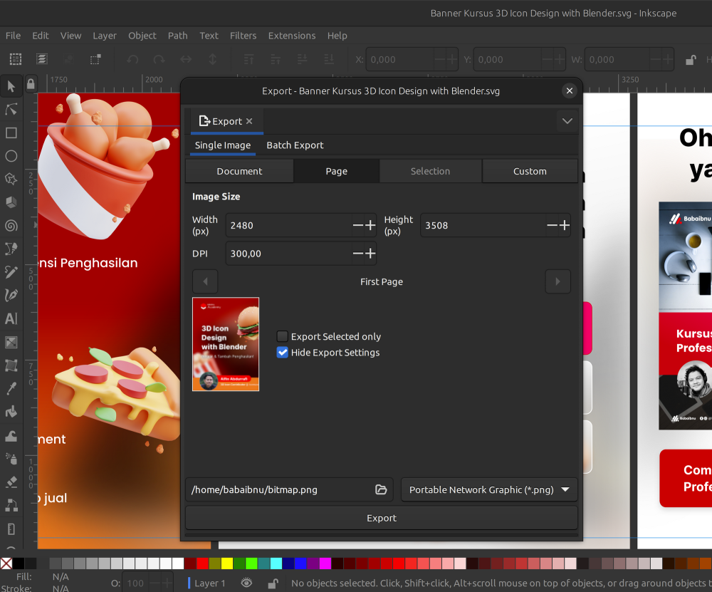 Beberapa Pengaturan Ekspor File di Inkscape Sesuai Kebutuhan Cetak ...